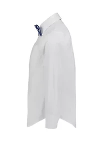 Boys 4-7 Poplin Shirt with Plaid Bowtie