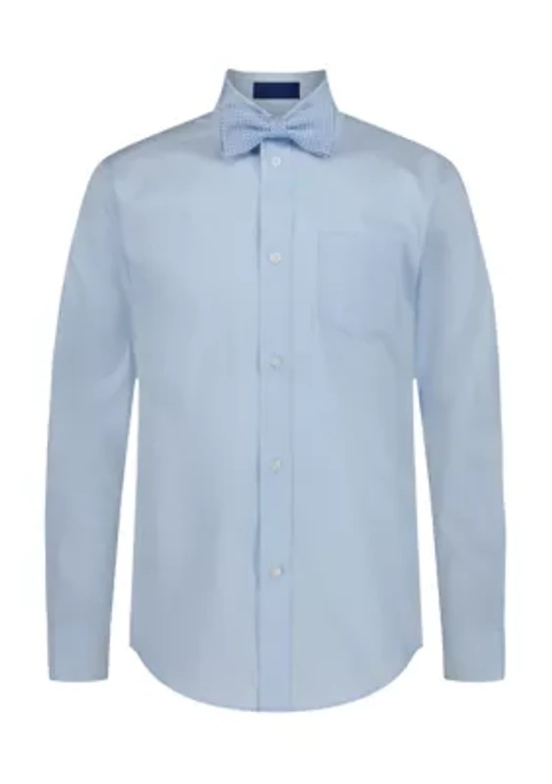 Boys 8-20 Button Down Shirt and Bowtie