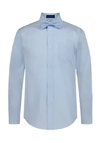 Boys 8-20 Button Down Shirt and Bowtie