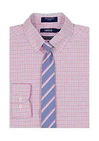 Boys 4-7 Ocean Plaid Long Sleeve with Tie