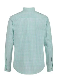 Boys 8-20 Ocean Plaid Long Sleeve with Tie