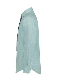 Boys 8-20 Ocean Plaid Long Sleeve with Tie