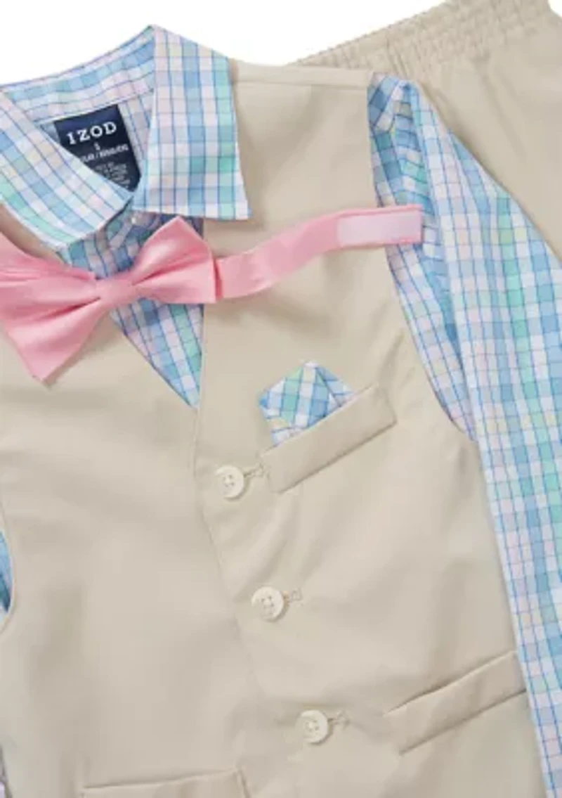 Boys 4-7 Sharkskin Shirt and Pants Outfit Set