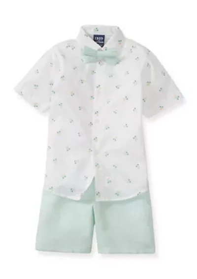 Boys 4-7 Shirt and Shorts Set with Bow Tie
