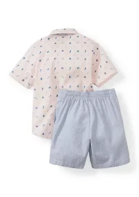 Boys 4-7 Bowtie Shirt and Shorts Set