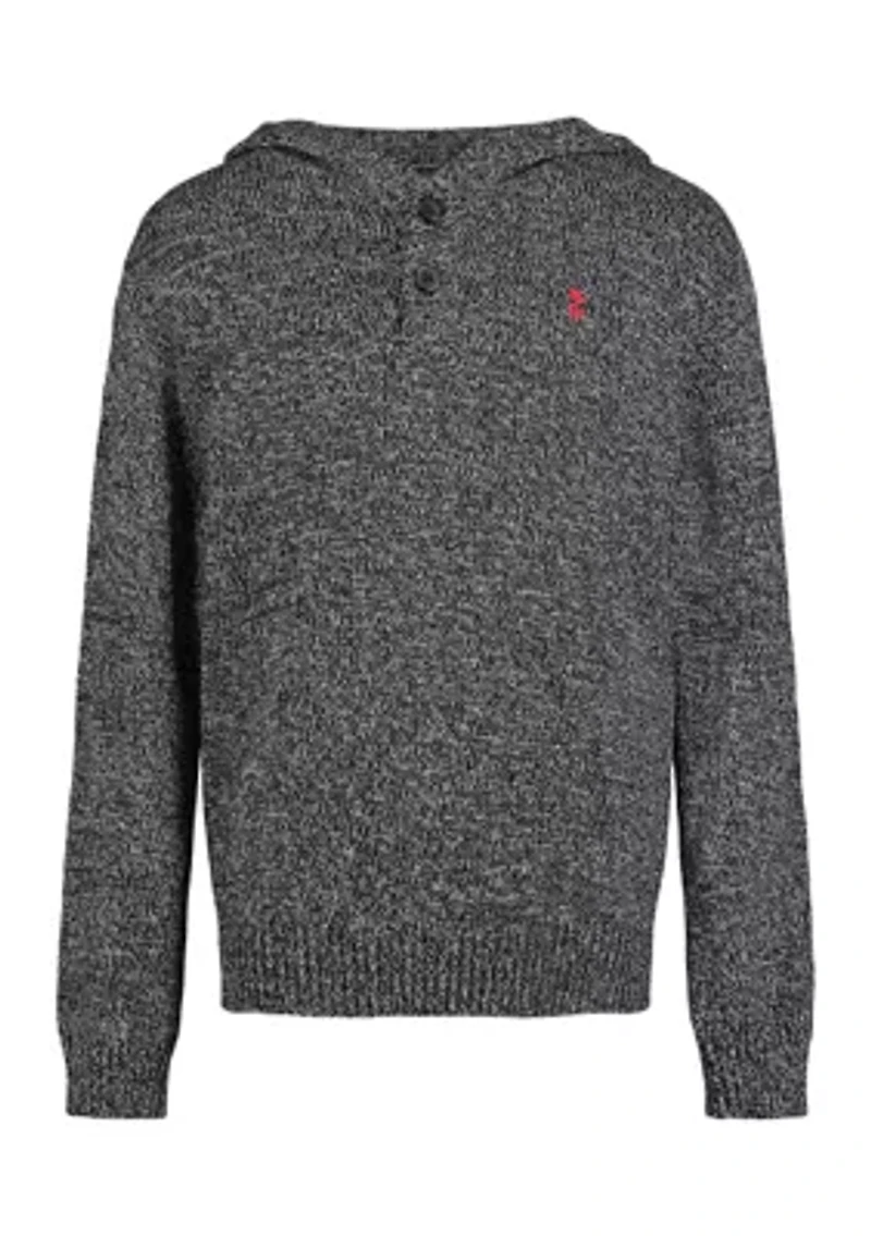 Boys 8-20 Hooded Marled Sweater