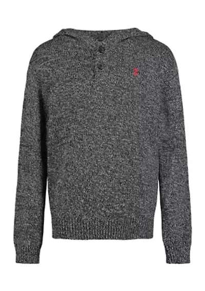 Boys 8-20 Hooded Marled Sweater