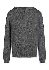Boys 8-20 Hooded Marled Sweater