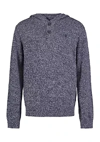 Boys 8-20 Hooded Marled Sweater