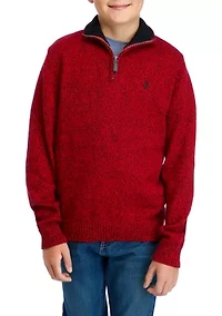 Boys 8-20 Marled 1/4 Zip Sweater
