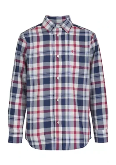 Boys 8-20 Long Sleeve Yarn Dyed Seneca Twill Plaid Shirt