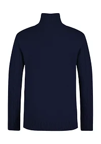 Boys 8-20 Solid Cable Quarter Zip Sweater