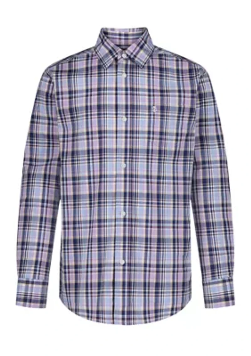 Boys 8-20 Long Sleeve Cheyenne Plaid Shirt