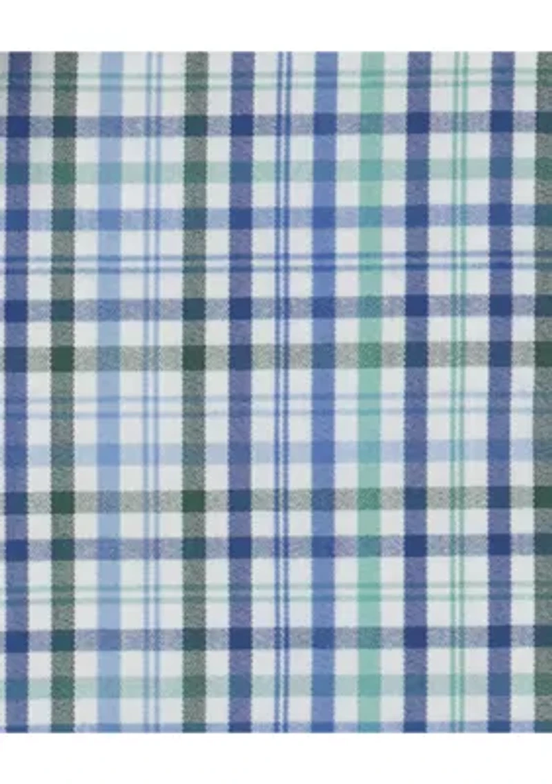 Boys 8-20 Long Sleeve Melstone Plaid Poplin Shirt (Extended Size)
