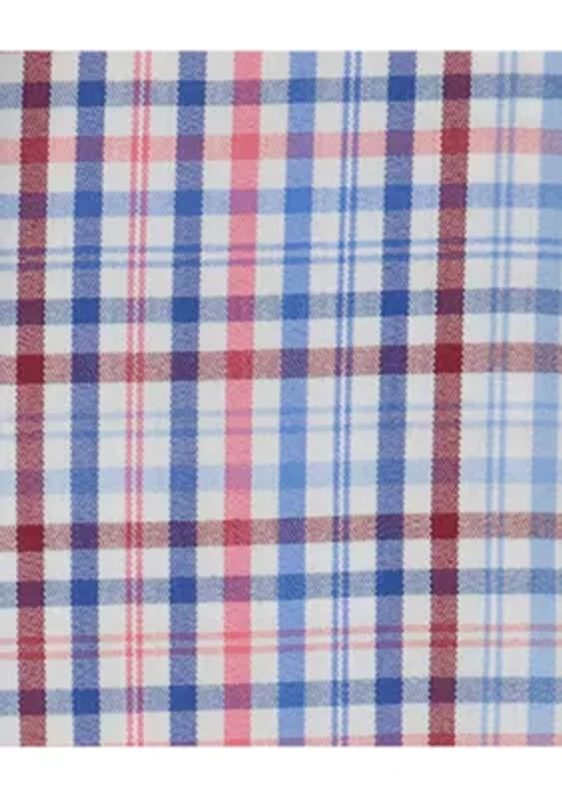 Boys 8-20 Long Sleeve Melstone Plaid Poplin Shirt (Extended Size)