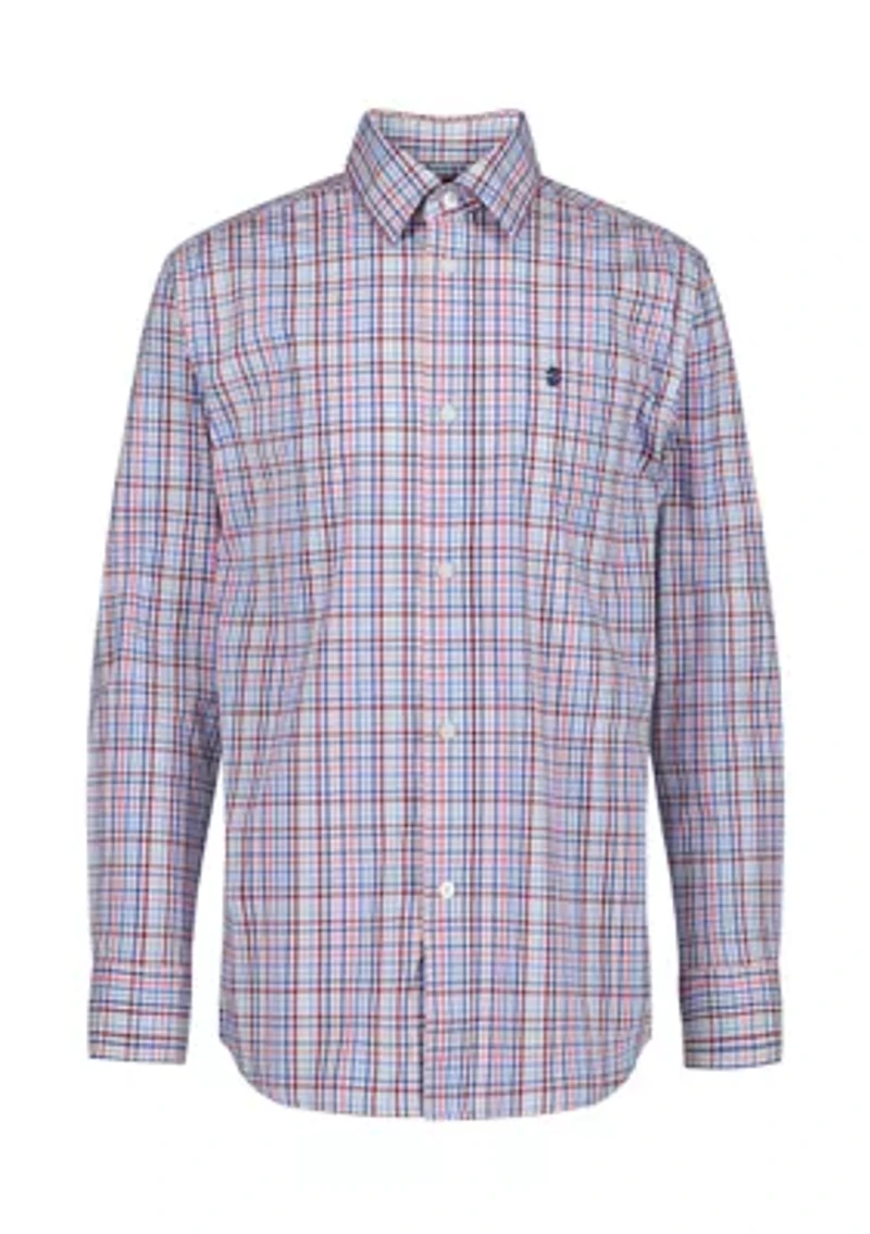 Boys 8-20 Long Sleeve Melstone Plaid Poplin Shirt