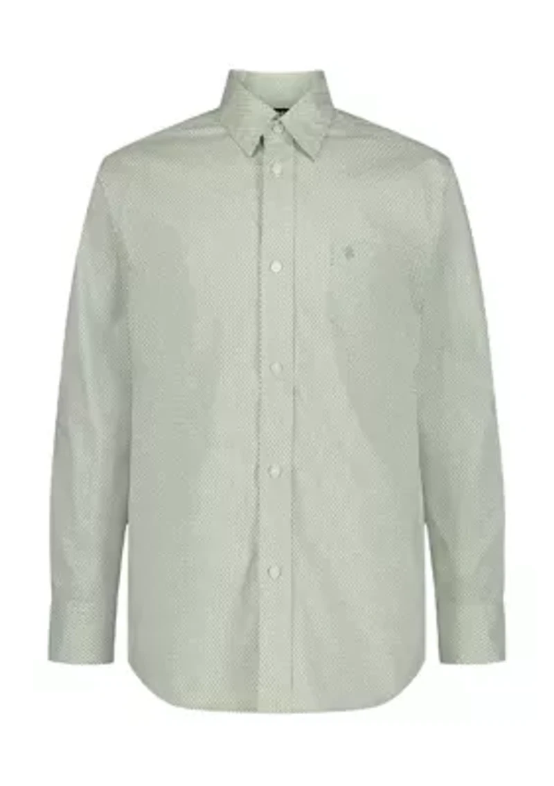 Boys 8-20 Long Sleeve Helm Poplin Shirt