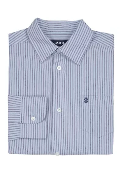 Boys 8-20 Long Sleeve Striped Poplin Shirt