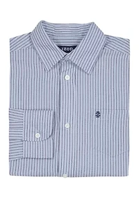 Boys 8-20 Long Sleeve Striped Poplin Shirt