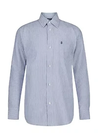 Boys 8-20 Long Sleeve Striped Poplin Shirt