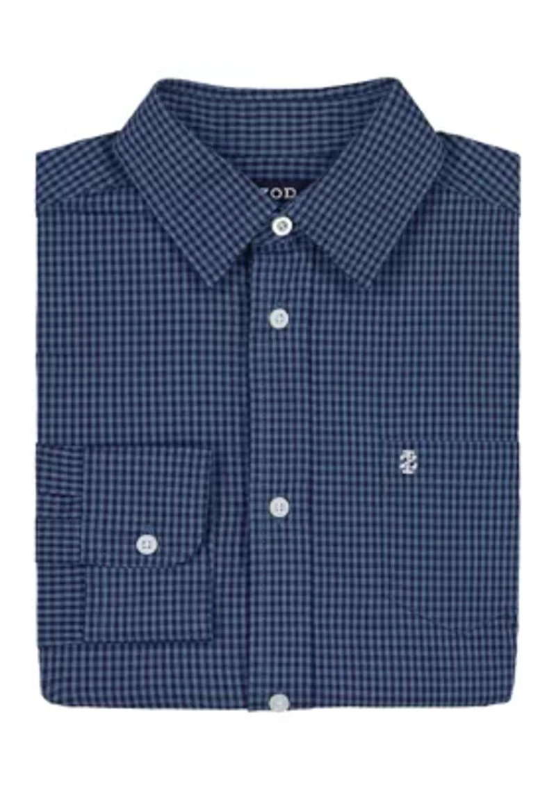 Boys 8-20 Long Sleeve Missoula Gingham Plaid Shirt (Extended Size)