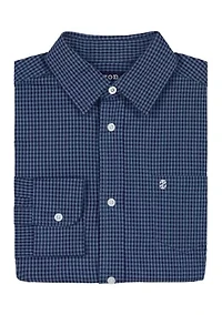Boys 8-20 Long Sleeve Missoula Gingham Plaid Shirt (Extended Size)