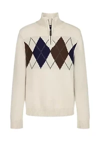 Boys 8-20 Argyle 1/4-Zip Sweater