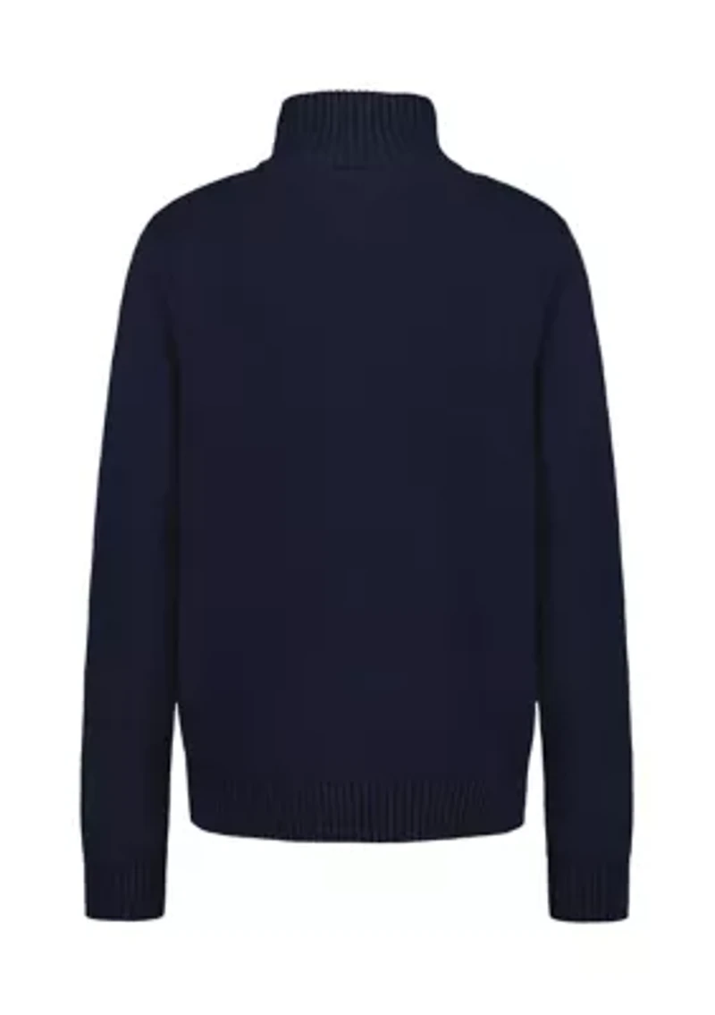 Boys 8-20 Snowflake Fairisle Button Up Sweater