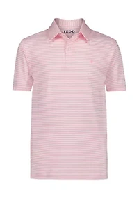 Boys - Short Sleeve Greenie Stripe Performance Polo Shirt