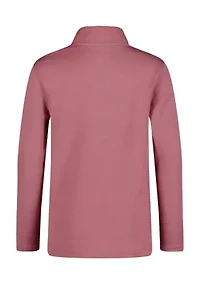 Boys 8-20 Cotton Blend Knit 1/4-Zip Feeder Stripe Pullover