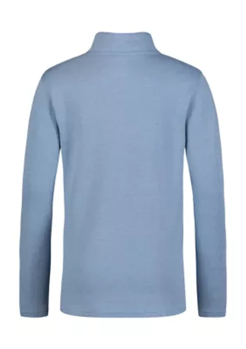 Boys 4-7 Long Sleeve Feeder Stripe 1/4 Zip Sweater