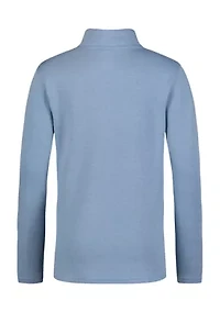 Boys 4-7 Long Sleeve Feeder Stripe 1/4 Zip Sweater