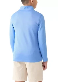 Boys 8-20 Long Sleeve Feeder Stripe 1/4 Zip Pullover Sweatshirt