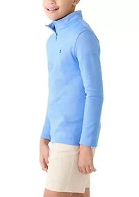 Boys 8-20 Long Sleeve Feeder Stripe 1/4 Zip Pullover Sweatshirt