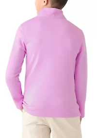 Boys 8-20 Long Sleeve Feeder Stripe 1/4 Zip Pullover Sweatshirt