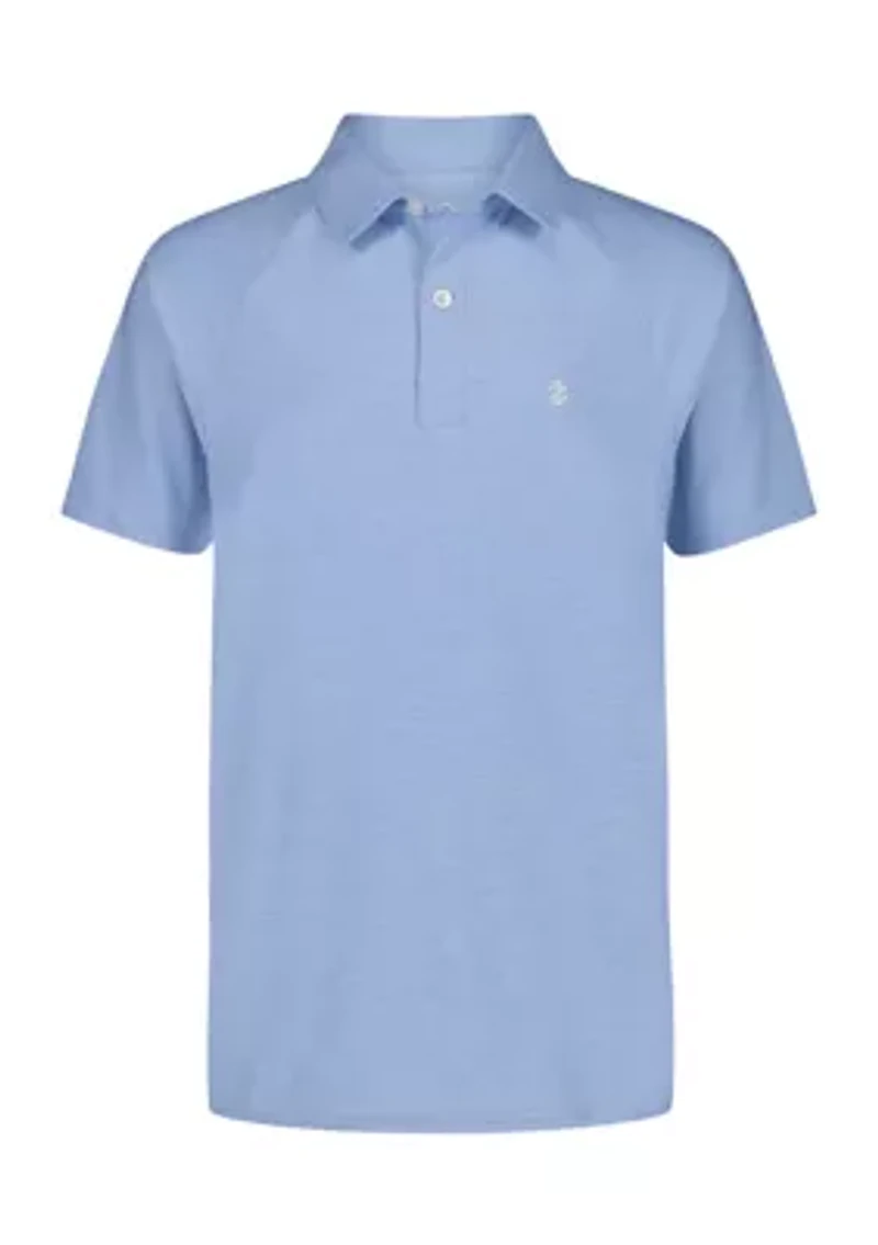 Boys 8-20 Husky Raglan Marled Performance Polo Shirt