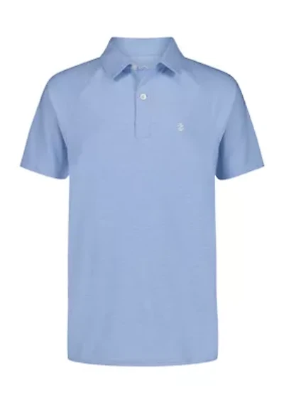Boys 8-20 Husky Raglan Marled Performance Polo Shirt