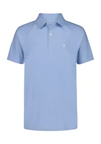 Boys 8-20 Husky Raglan Marled Performance Polo Shirt