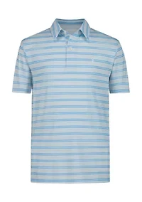 Boys 4-7 Short Sleeve Printed Clubhouse Multi Stripe Polo Shirt