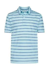 Boys 8-20 Short Sleeve Caddie Stripe Printed Performance Polo Shirt