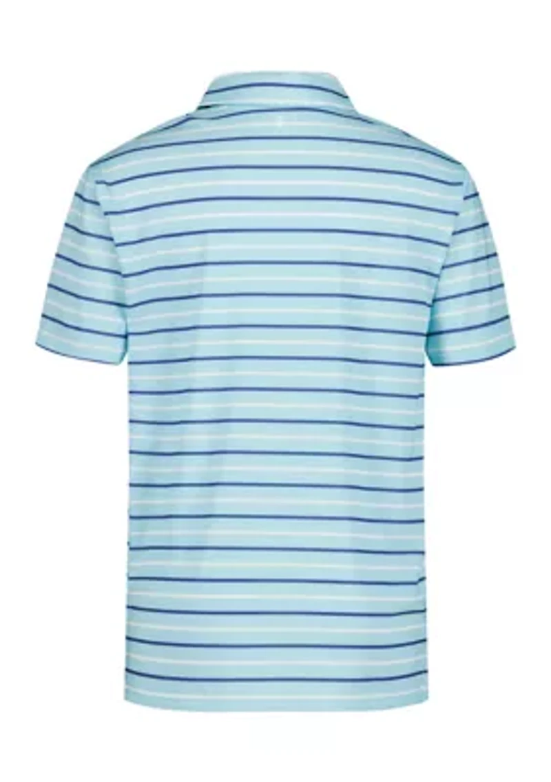 Boys 8-20 Short Sleeve Caddie Stripe Printed Performance Polo Shirt