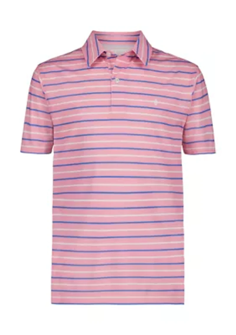 Boys 8-20 Short Sleeve Caddie Stripe Printed Performance Polo Shirt