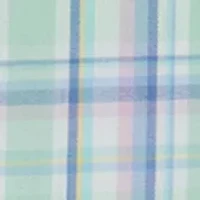 Boys 8-20 Husky Short Sleeve Stretch Andover Plaid Shirt