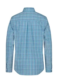 Boys 8-20 Long Sleeve Stretch Provincetown Plaid Shirt