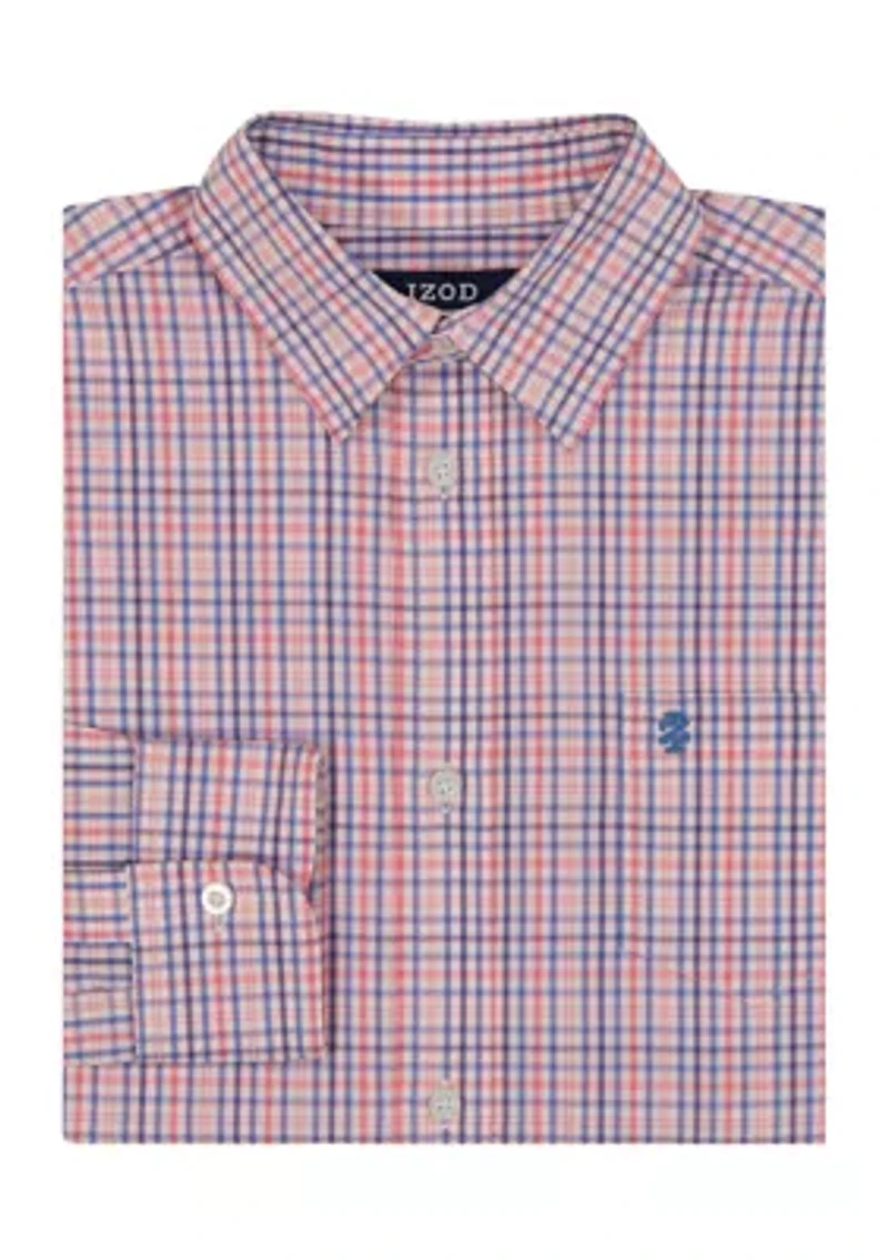 Boys 8-20 Stretch Provincetown Plaid Button Down Shirt