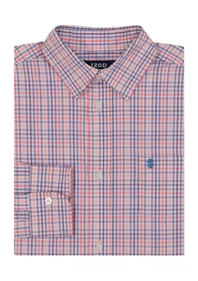 Boys 8-20 Stretch Provincetown Plaid Button Down Shirt