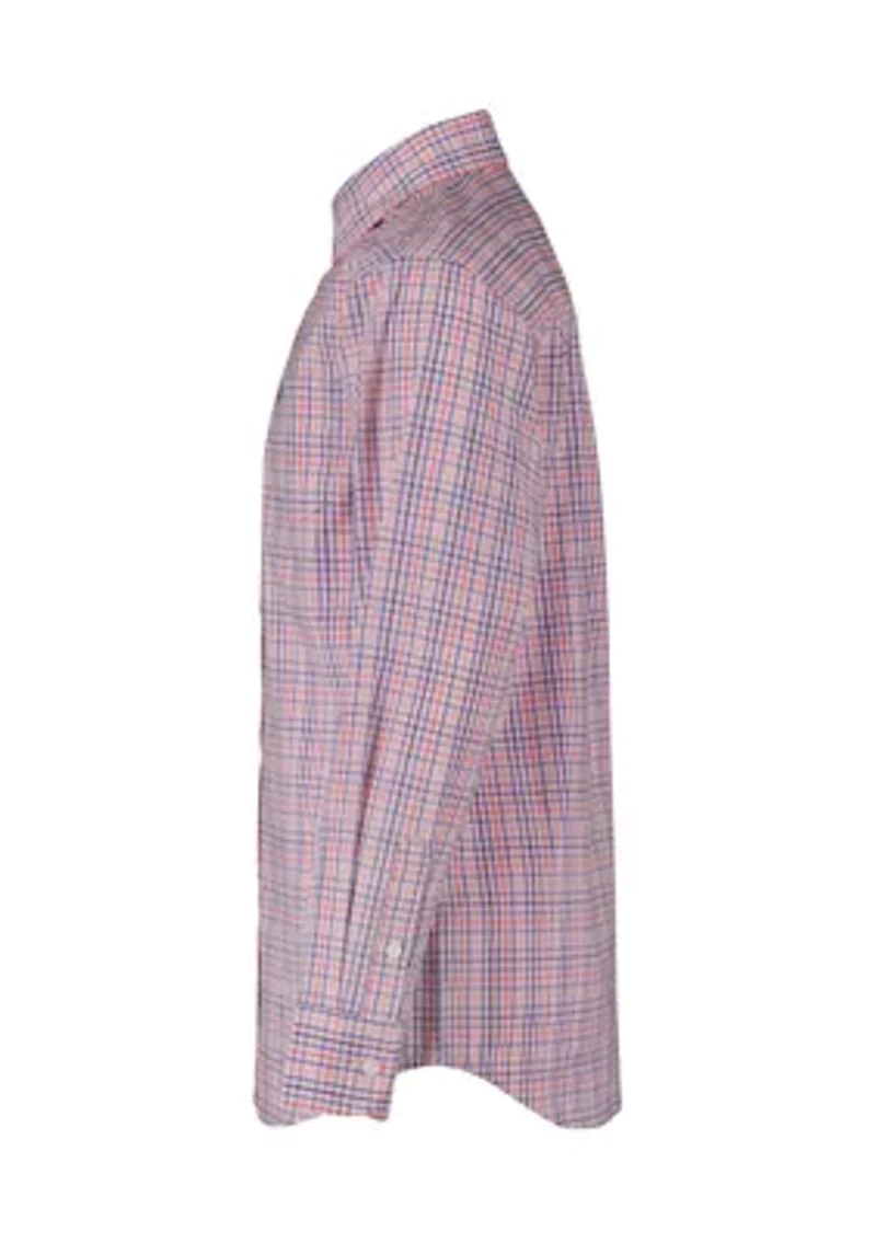 Boys 8-20 Stretch Provincetown Plaid Button Down Shirt