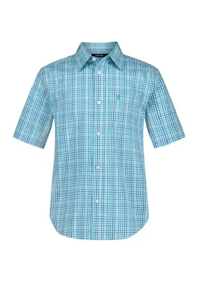 Boys 8-20 Plaid Short Sleeve Woven Shirt