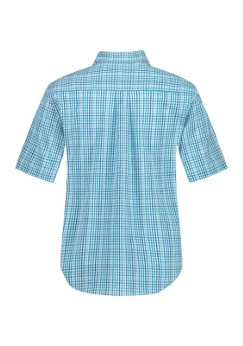 Boys 8-20 Plaid Short Sleeve Woven Shirt