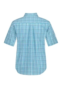 Boys 8-20 Plaid Short Sleeve Woven Shirt